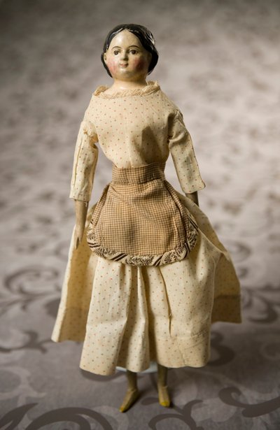 Milliner Model Doll with Papier Mache Head, Wood Hands and Feet, and Kid Body by Unbekannt Unbekannt